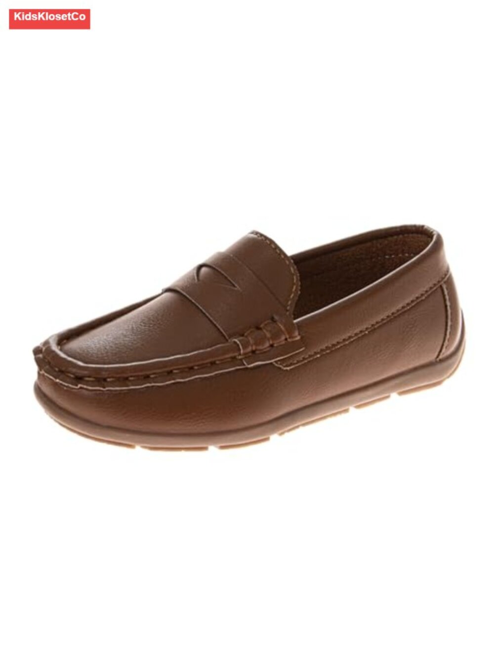 Boys Faux Leather Penny Loafers Slip On Dress Shoes School Uniform